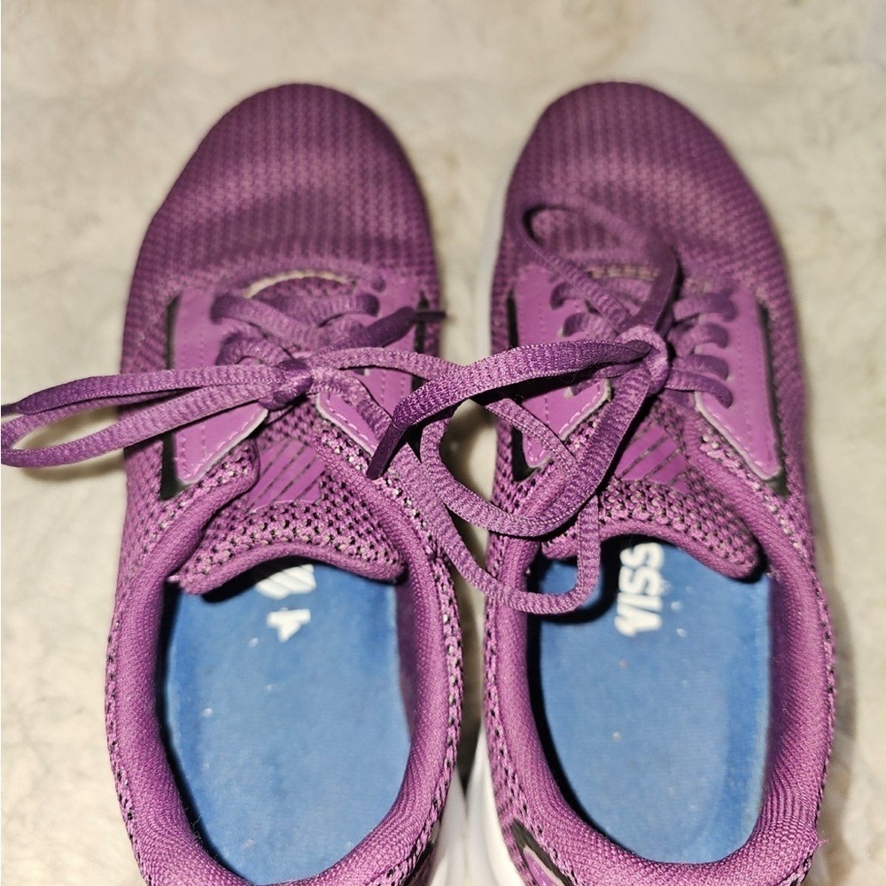 *30off3* K•Swiss‎ Purple and White Athletic Sneakers with Knit Mesh Upper​ - Picture 7 of 10